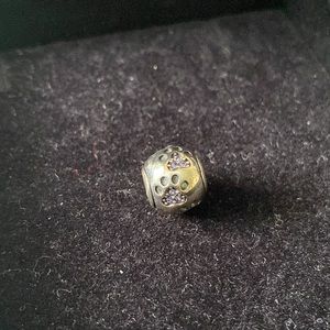 Silver Pandora Dog Paw Charm
